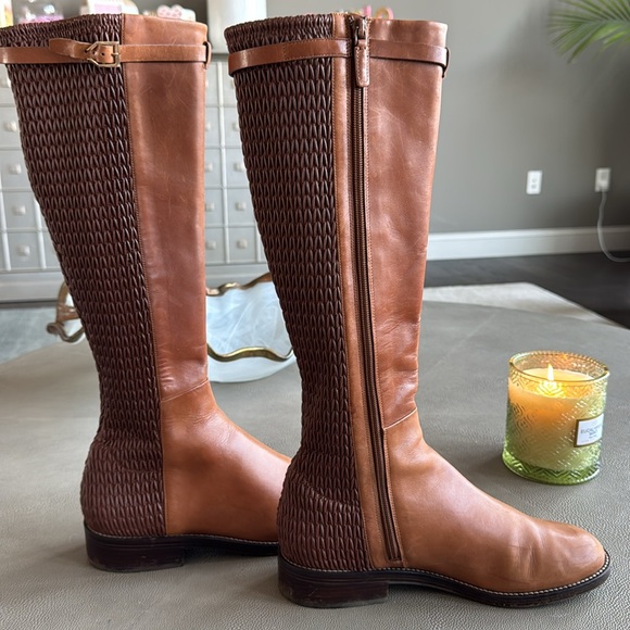 Cole Haan Brown Knee High Boots Size 10 Rounded Toe - Picture 6 of 12